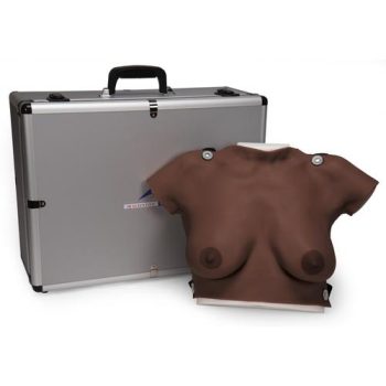 Wearable breast examination model dark skin case,chart