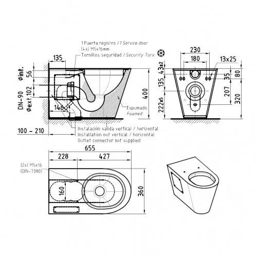 Heavy DutyStainless Steel Toilet/Seat - Image 3