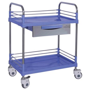 Utility Trolley 2 x Shelves/1 Drawer Unit