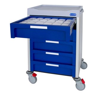 On the Way New: Pouches Medication Cart with Drawer Units