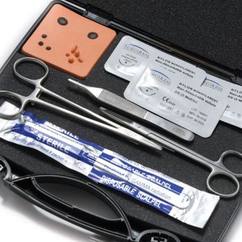 Dermal Biopsy kit with Dermal Lesion Sim Tissue, light skin"