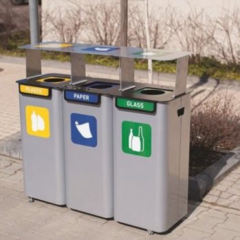 Recycling Station Bin for Waste Segregation 3 x 70L