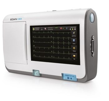 The  New SE-301 electrocardiograph recording 12-lead ECGs,