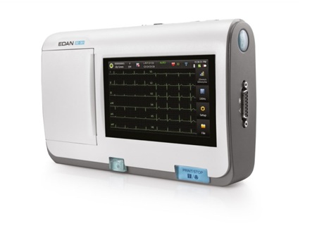 The New SE-301 electrocardiograph recording 12-lead ECGs,