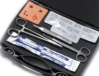 Dermal Biopsy kit with Dermal Lesion Sim Tissue, light skin